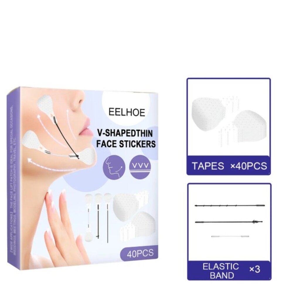 EELHOE Face Lift Tape, 40PCS Invisible Instant Face Lift Sticker - NWT